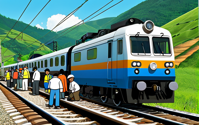**

A vibrant scene of Titipo and his diverse group of train friends working together to solve a problem on the railway. Titipo is leading the charge, with other trains offering assistance. Background shows a sunny landscape with green hills and a bustling train station. "Safe for work," "appropriate content," "fully clothed," "family-friendly," "perfect anatomy," "correct proportions," "natural pose," "high quality animation style."

**
