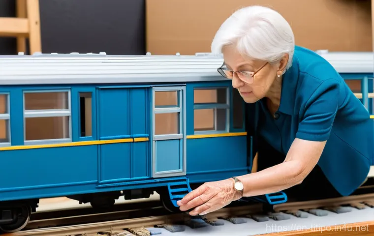 띠띠뽀 장난감 안전성 - A caring father (a man in his early 40s, wearing a short-sleeved shirt and casual trousers) is on a ...