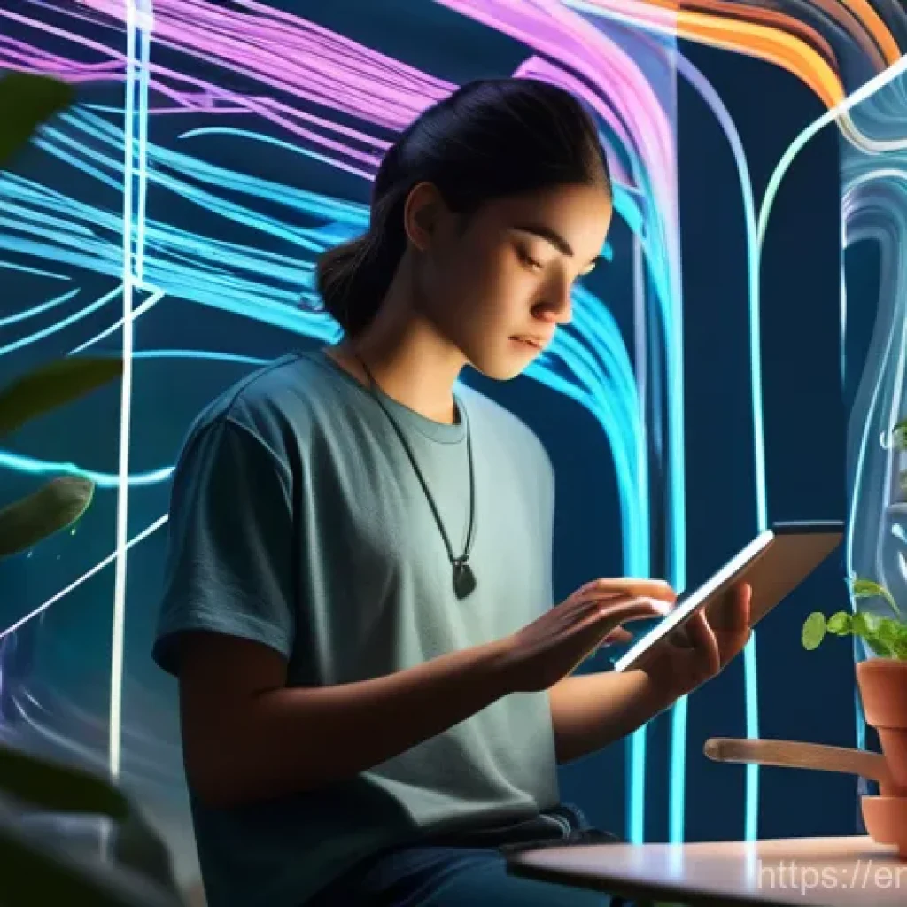 띠띠뽀와 함께하는 디지털 창작 - **Prompt Title: "The AI-Assisted Digital Artist"**
    A young adult digital artist, of ambiguous ge...