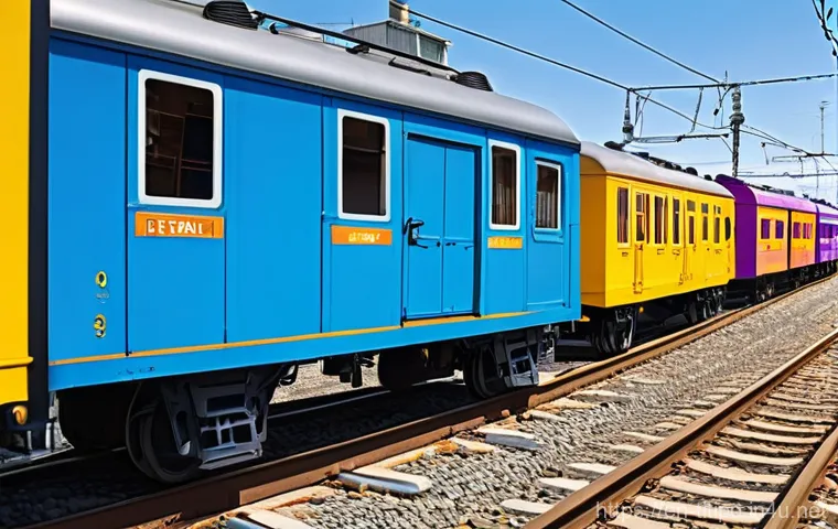 띠띠뽀 인물관계도 - **Mentorship and Community at the Depot:**
    A bustling yet orderly scene at the Titipo train depo...