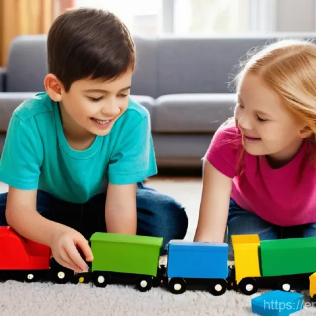 띠띠뽀와 어린이들의 꿈 이야기 - **Prompt:** A cozy, sunlit living room filled with vibrant colors. A diverse group of three young ch...