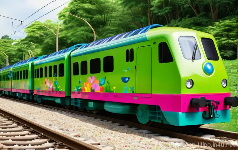 띠띠뽀 신규 캐릭터 예상 - **Prompt: The Eco-Friendly Express in Choo-Choo Town**
"A vibrant, cheerful electric train named...