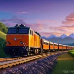 Home 11 띠띠뽀 관련 영화화 가능성 - **Prompt:** A visually stunning, epic wide shot of Titipo the train, confidently leading a convoy of...