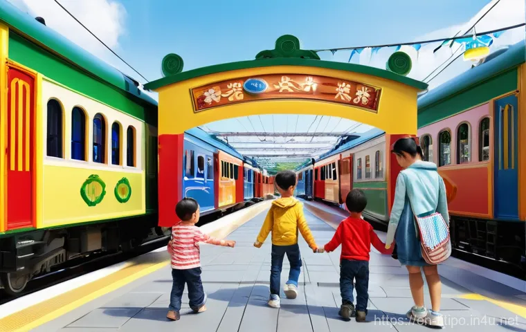 띠띠뽀 관련 영화화 가능성 - **Prompt:** A visually stunning, epic wide shot of Titipo the train, confidently leading a convoy of...