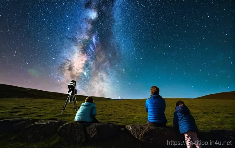 띠띠뽀와 함께하는 특별한 여행 - **Prompt 1: Ancient Civilization Exploration**
    A happy family of four, including two children (a...