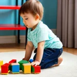 Home 8 띠띠뽀 캐릭터를 활용한 교육 프로그램 - **Prompt 1: Focused Learning and Discovery with Titipo**
A brightly lit, cozy play area featurin...